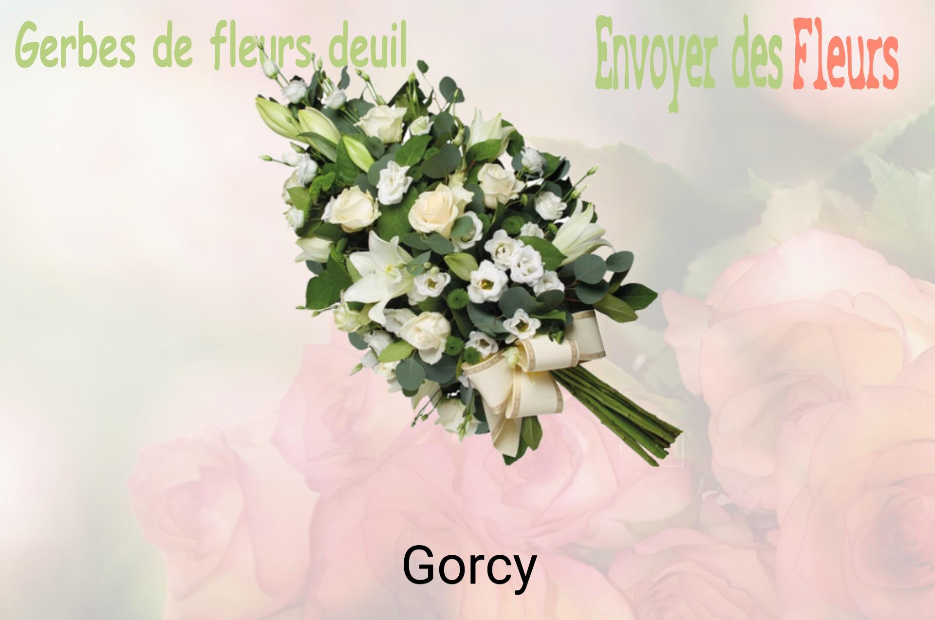 Gerbe de fleurs de deuil livrée à Gorcy